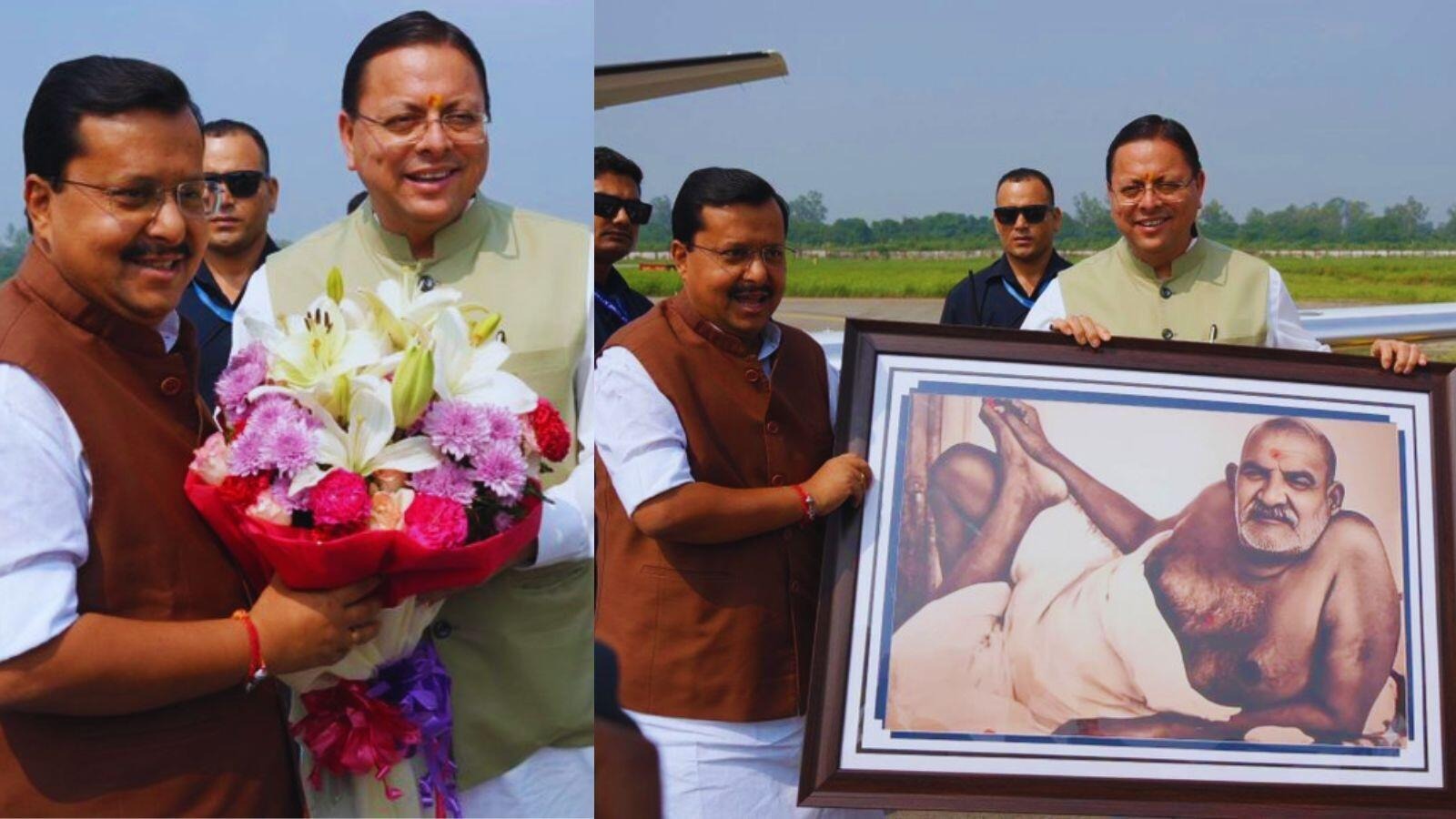 उत्तराखंड दौरे पर पहुंचे बीजेपी नेता नितिन नवीन का जोरदार स्वागत, मुख्यमंत्री पुष्कर सिंह धामी ने भेंट की नीम करोली बाबा की तस्वीर